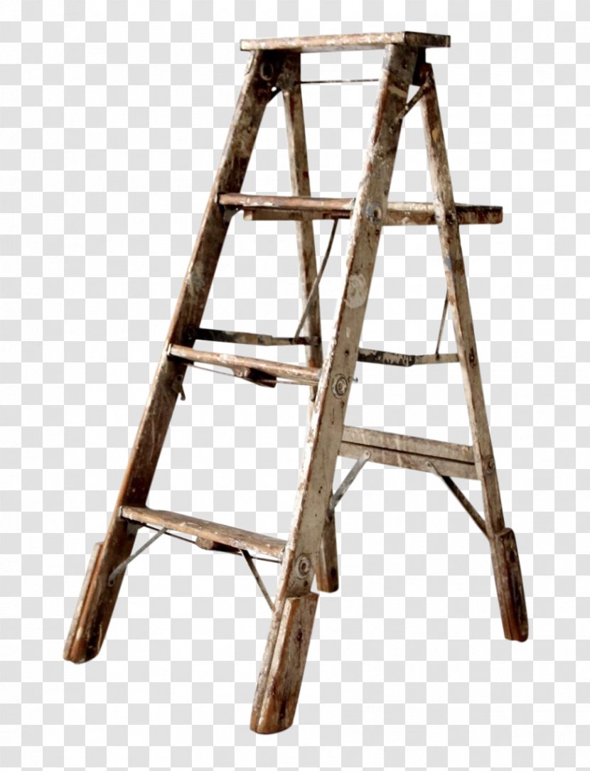 Ladder Wooden House Painter And Decorator Chairish - Wood Transparent PNG
