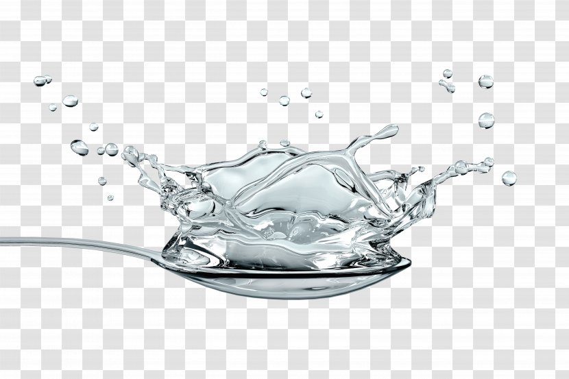Water Filter Spoon Drop - Purification - Simple Silver Splash Pattern Transparent PNG