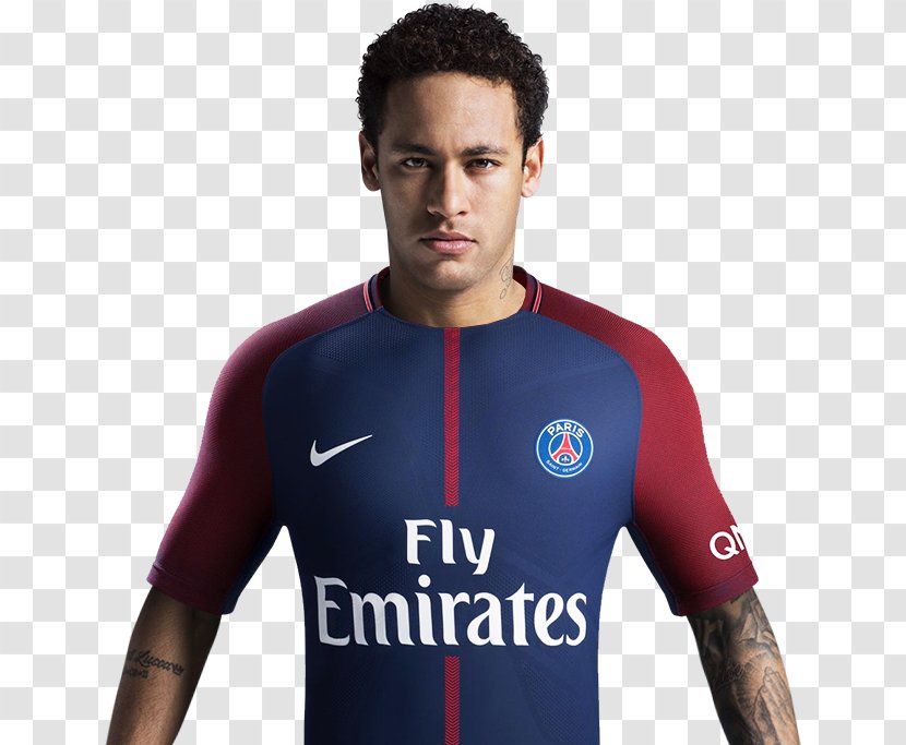 Neymar Paris Saint-Germain F.C. France Ligue 1 Jersey Nike - Sleeve Transparent PNG