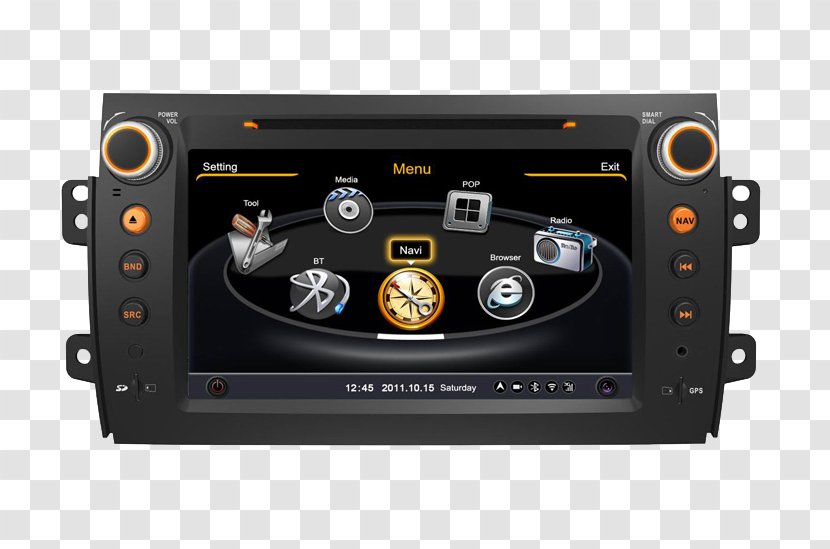 GPS Navigation Systems Car Suzuki SX4 Vehicle Audio DVD Player - Sx4 - Double Twelve Display Model Transparent PNG