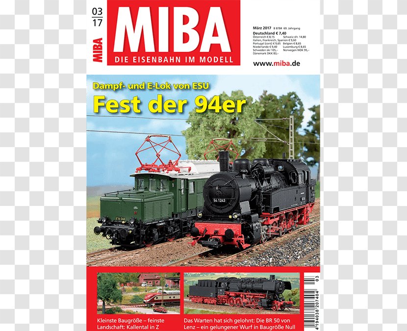 Germany Magazine MIBA Train Rail Transport Transparent PNG