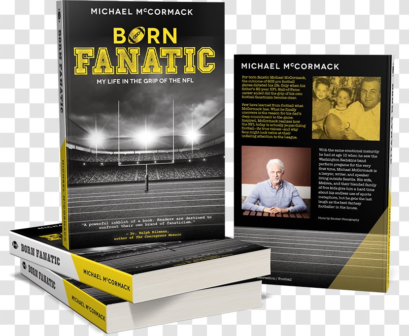 Born Fanatic: My Life In The Grip Of NFL Book Author Design - Novel Transparent PNG
