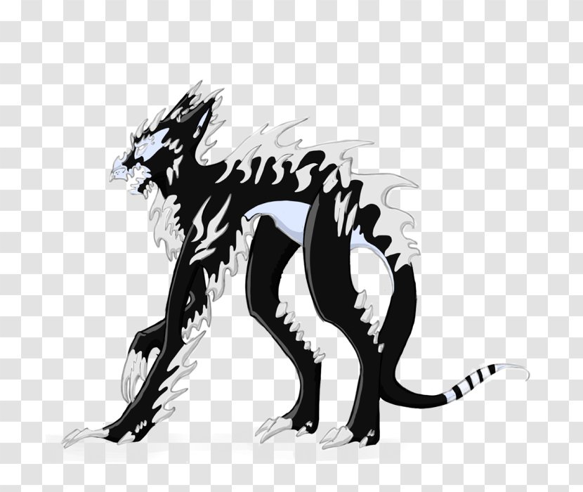 Cat Dragon Silhouette - Black Transparent PNG
