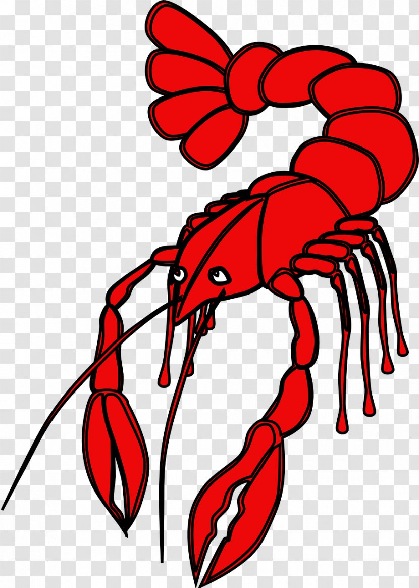 Crayfish Cajun Cuisine Free Content Clip Art - Heart - Red Lobster Transparent PNG