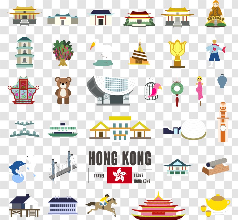 Hong Kong Download - Logo - Tourism Vector Material Transparent PNG