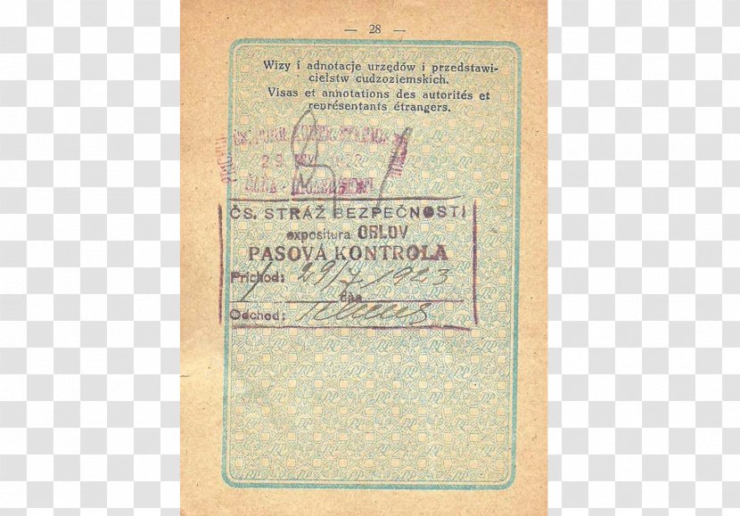 Paper Document Font - Passport Transparent PNG