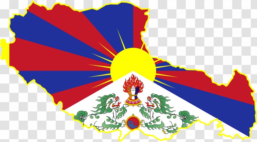 Flag Of Tibet Buddhist National - China Transparent PNG