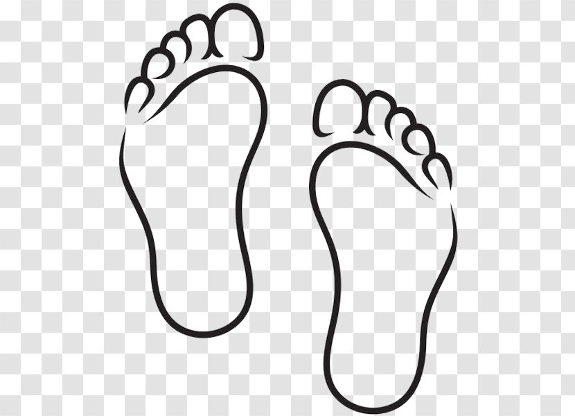 Foot Black And White Clip Art - Barefoot - Feet Line Chart Transparent PNG