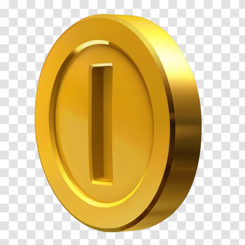 New Super Mario Bros. Wii 2 - Yellow - Gold Coin Image Transparent PNG