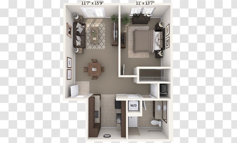 One Hyde Park Floor Plan Bedroom - Furniture Transparent PNG
