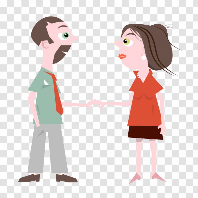 Echtpaar Cartoon Significant Other Poster - Flower - Handshake Of The Couple Transparent PNG
