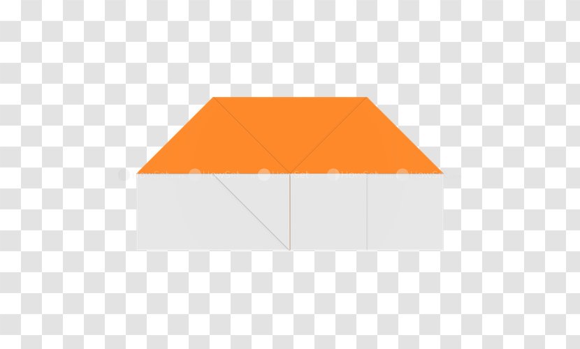 Triangle Line Rectangle - Orange - Half Fold Transparent PNG