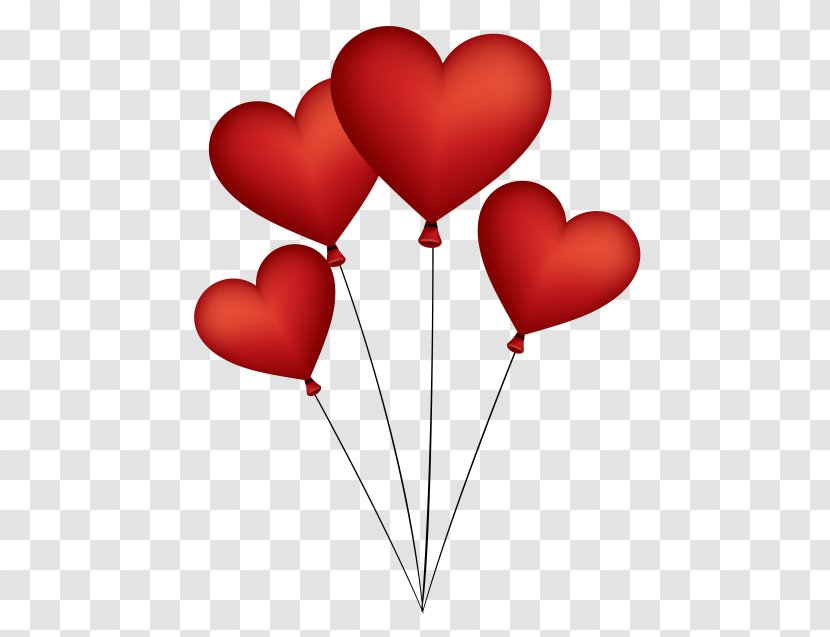Heart Gas Balloon Valentine's Day Clip Art - Helium - White Paper Hearts Transparent PNG