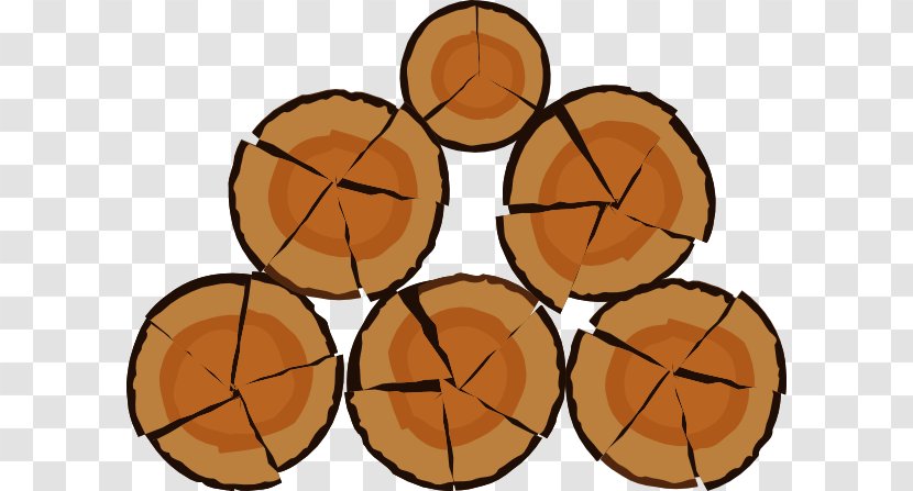 Firewood Stack Of Wood Clip Art - Orange - Cliparts Lumber Logs Transparent PNG