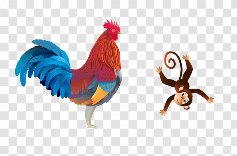 Chicken Rooster Illustration - Vector Cock Transparent PNG