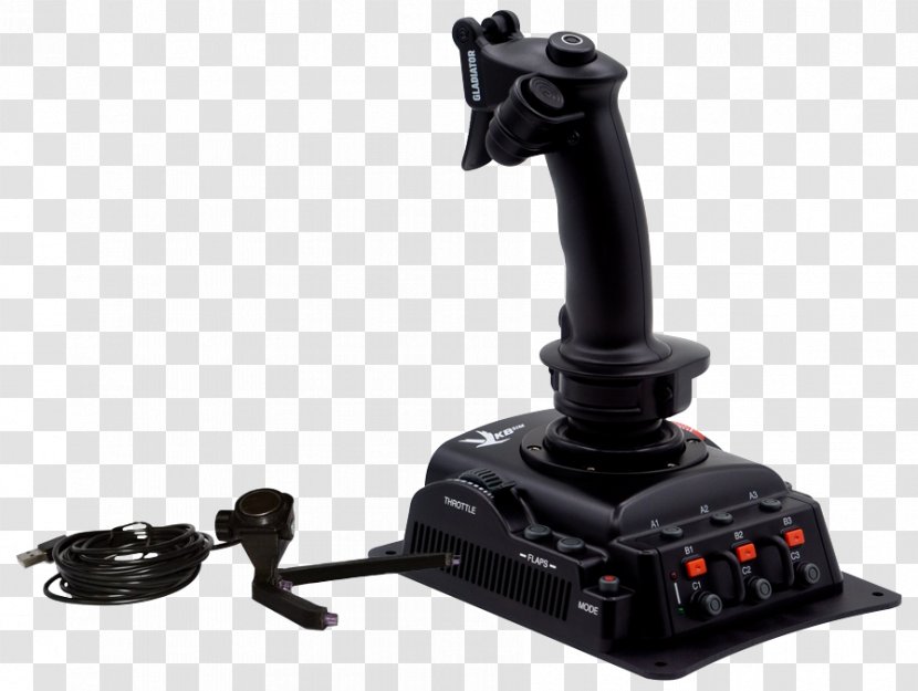 Joystick Game Controllers Saitek X52 Pro Flight System HOTAS Video - Personal Computer - Gladiator Transparent PNG