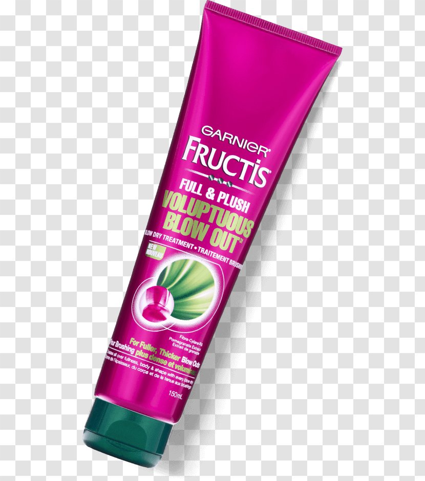 Garnier Fructis Full & Plush Voluptuous Blow-Out FRUCTIS FUERZA BRILLO Champú Hair Care Fluid Ounce - Skin - Wrap Up Sun Cream Transparent PNG