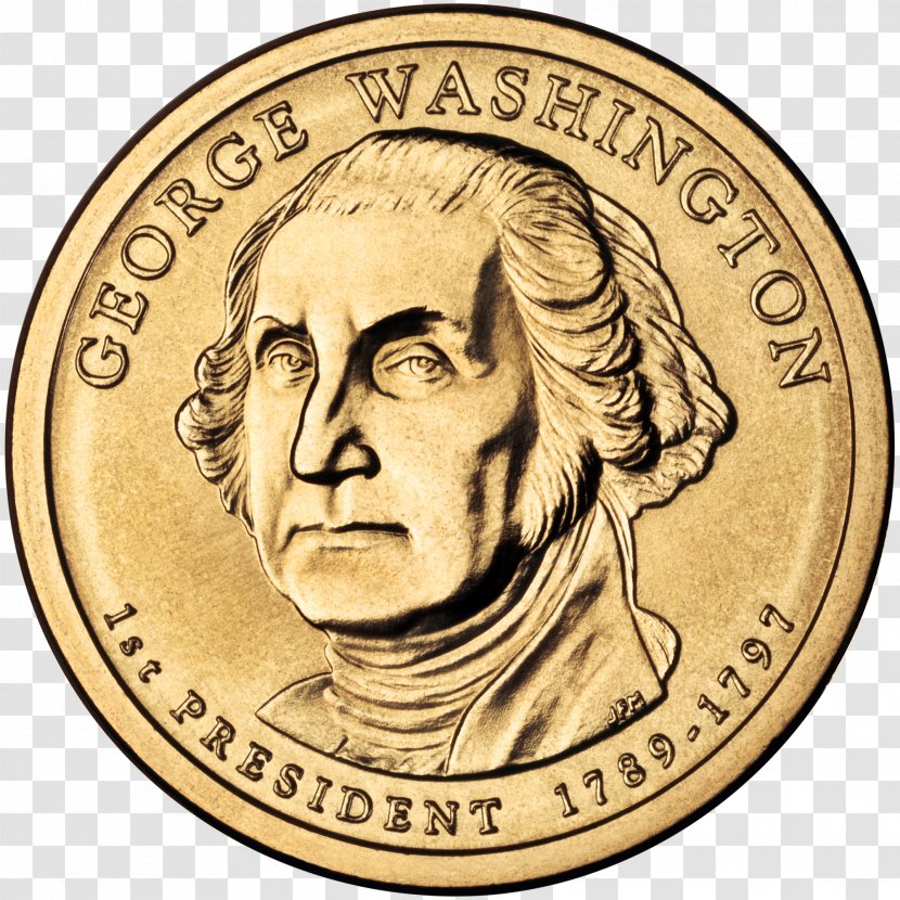 United States Dollar Presidential $1 Coin Program - Gold - Image Transparent PNG