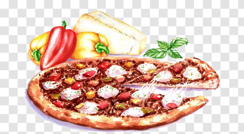 Sausage California-style Pizza Sicilian Italian Cuisine - Appetizer - Pattern Transparent PNG