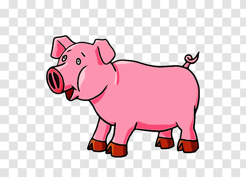 Pig Cartoon - Suidae - Bovine Livestock Transparent PNG