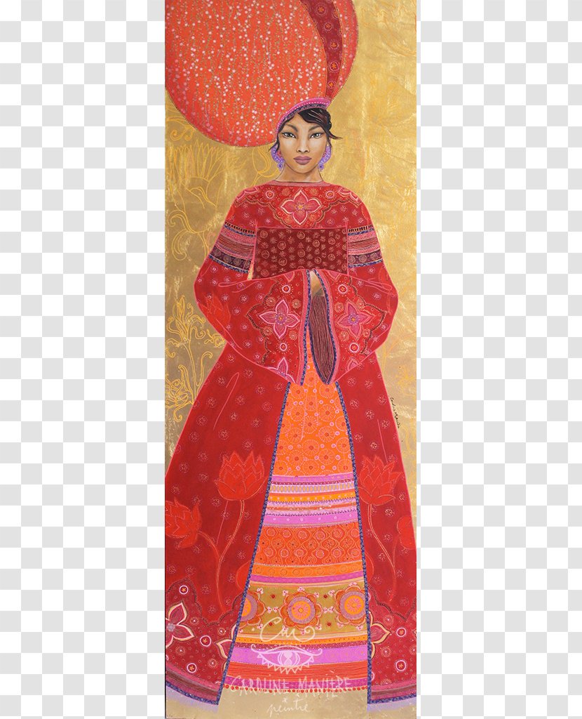 Silk Costume Design Art Sari - Textile - Ibiscus Transparent PNG