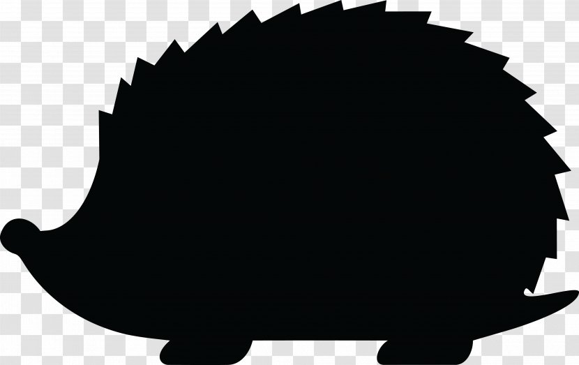 Hedgehog Clip Art - Black And White Transparent PNG