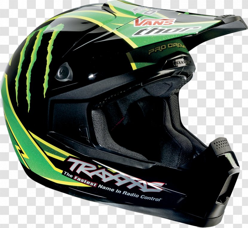 Monster Energy Motorcycle Helmets Thor Motocross - Protective Gear In Sports Transparent PNG