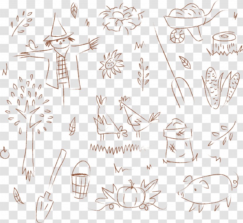 Farm Download Icon - Farmer - Cartoon Hand-painted Autumn Transparent PNG