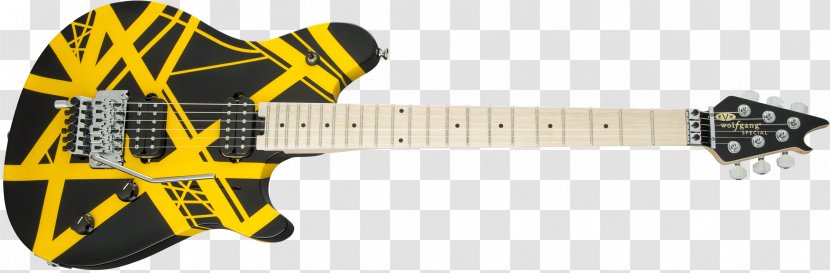 Electric Guitar Peavey EVH Wolfgang Special Gibson Les Paul - Eddie Van Halen - Black And Yellow Stripes Transparent PNG