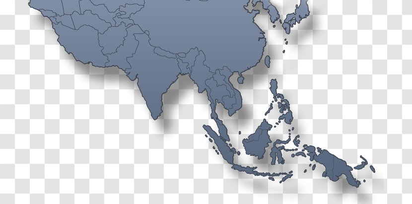 Asia World Map - Water - Maps Transparent PNG