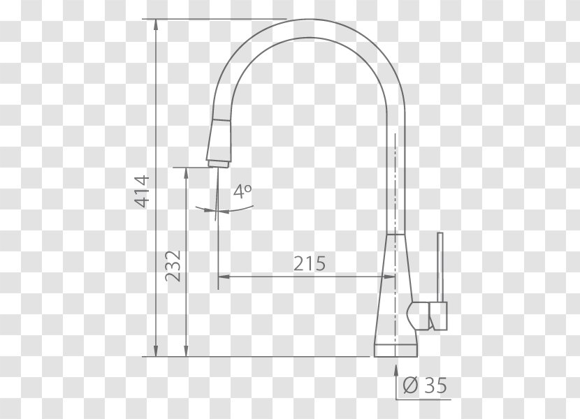 Drawing White Door Handle Diagram - Design Transparent PNG