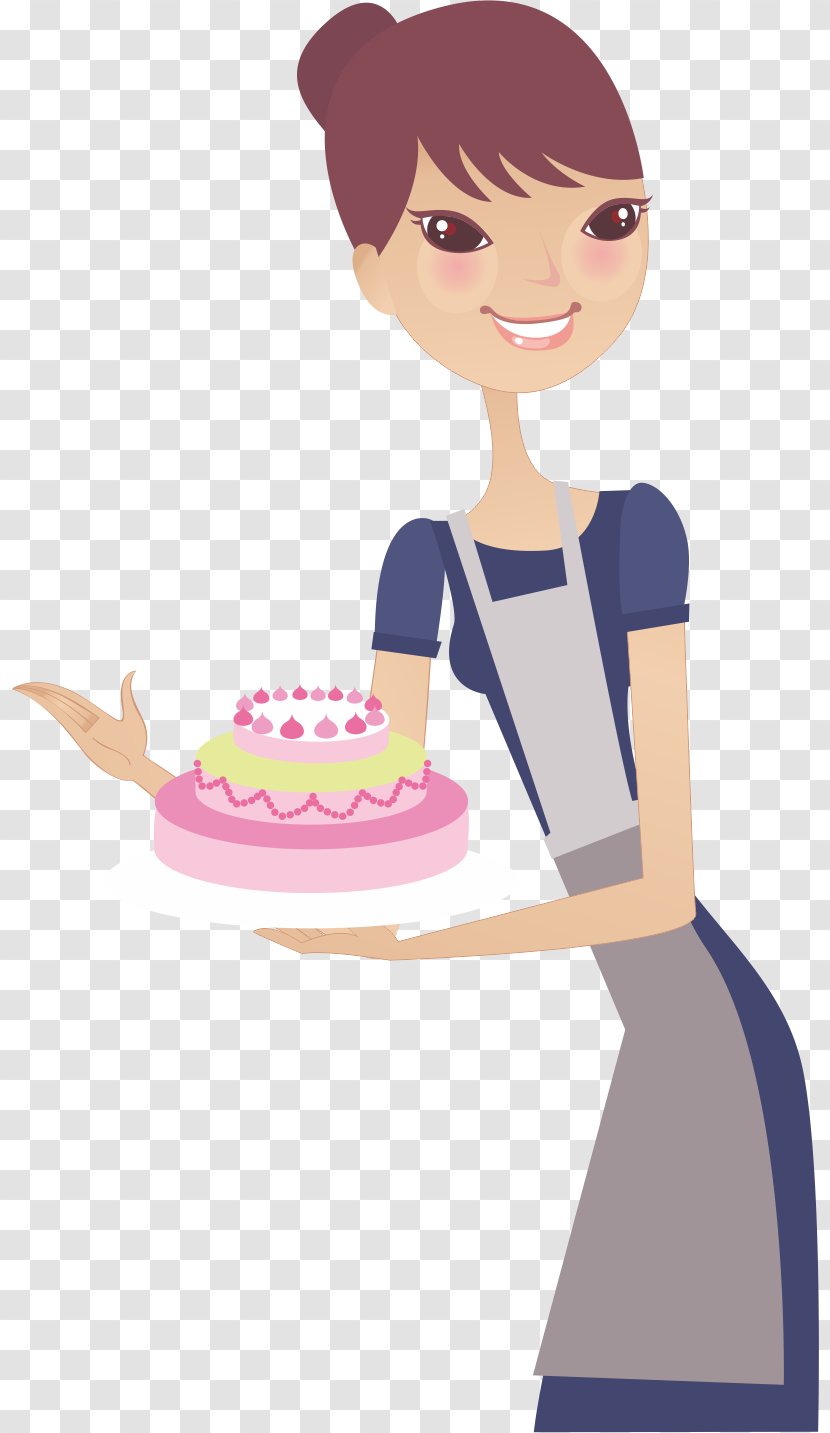 Woman Housewife Mothers Day - Watercolor - End Cake Wife Transparent PNG