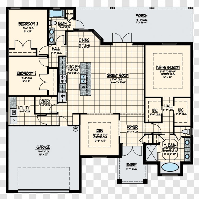 Floor Plan House Synergy Homes - Three Rooms And Two Transparent PNG