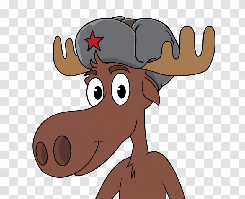 Russia Moose Cartoon Drawing Clip Art - Mammal - Antler Transparent PNG