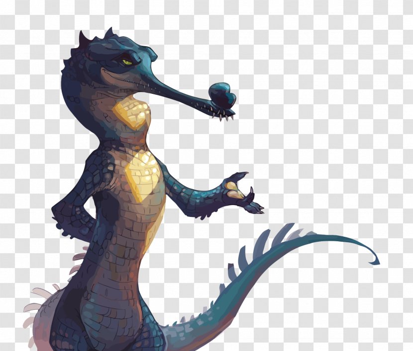 Crocodile Gharial Illustration - Cartoon - Vector Transparent PNG