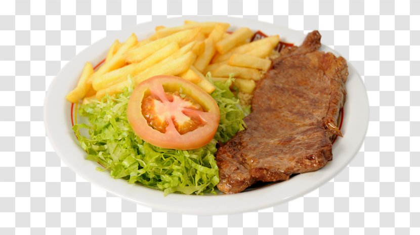 French Fries Steak Frites Cafe Coffee Full Breakfast - Prato Comida Transparent PNG