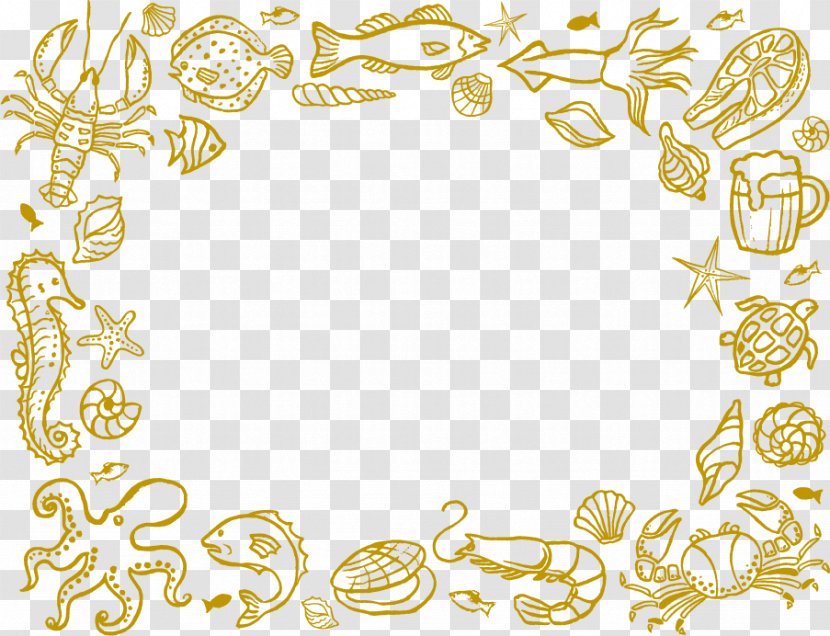 Seafood Download Restaurant - Cuisine - Cartoon Chalk Picture Vector Material Transparent PNG