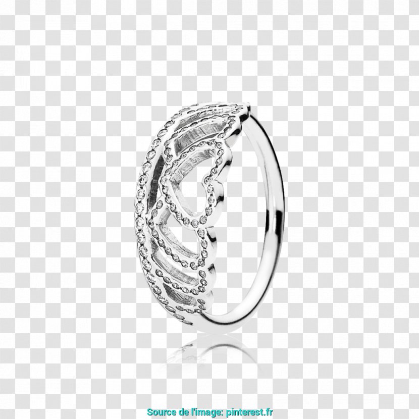 Pandora Ring Cubic Zirconia Tiara Jewellery - Sterling Silver Transparent PNG