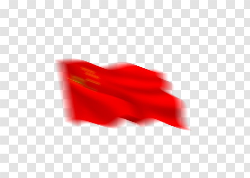 Close-up Petal - Five-star Red Flag Wind Gone With The Transparent PNG