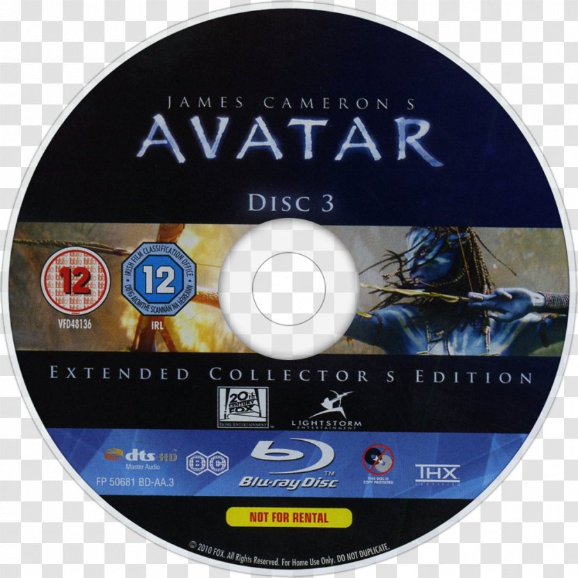 Blu-ray Disc James Cameron's Avatar: The Game Compact Film Television - Data Storage Device - 3D Cinema Transparent PNG