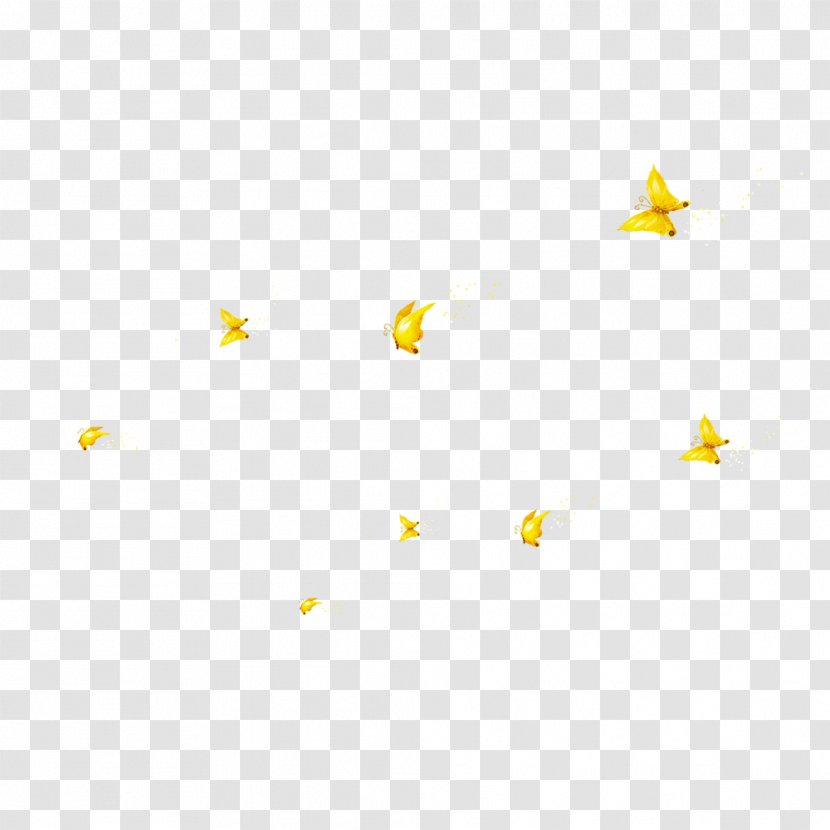 Yellow Area Angle Pattern - Golden Butterfly Material Picture Transparent PNG