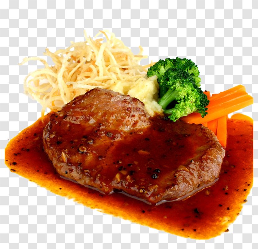 Beefsteak European Cuisine Barbecue Takoyaki Teriyaki - Food - Black Pepper Steak Broccoli Transparent PNG
