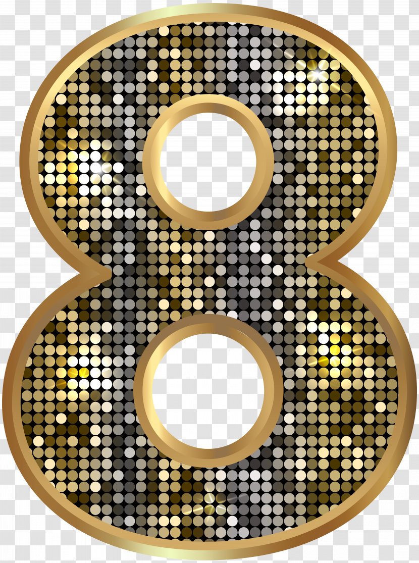 Ready-to-Use Art Nouveau Initials Clip - Photography - Number Eight Deco Gold Image Transparent PNG