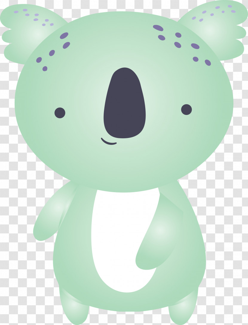 Green Animal Figure Cartoon Snout Koala Transparent PNG