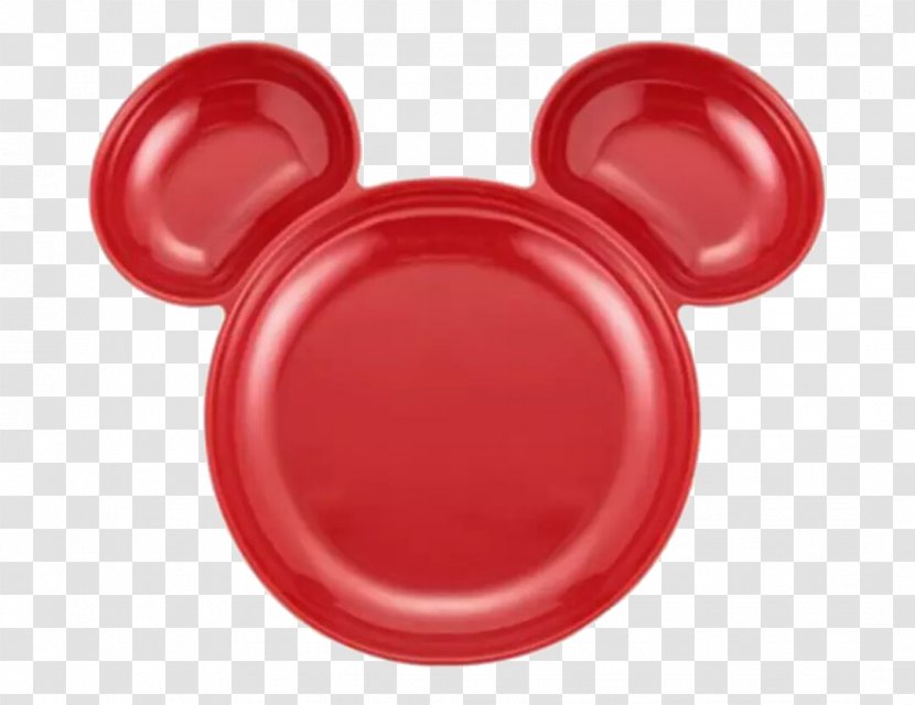Mickey Mouse Francfranc Shibuya Plate Tableware - Heart - Red Transparent PNG