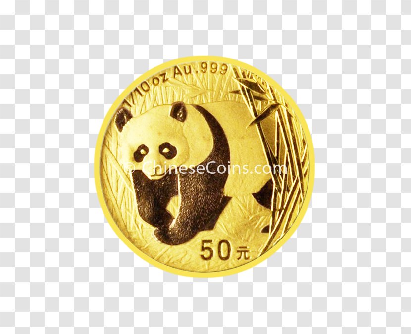 Giant Panda Coin Chinese Gold Silver - And Treasure Transparent PNG