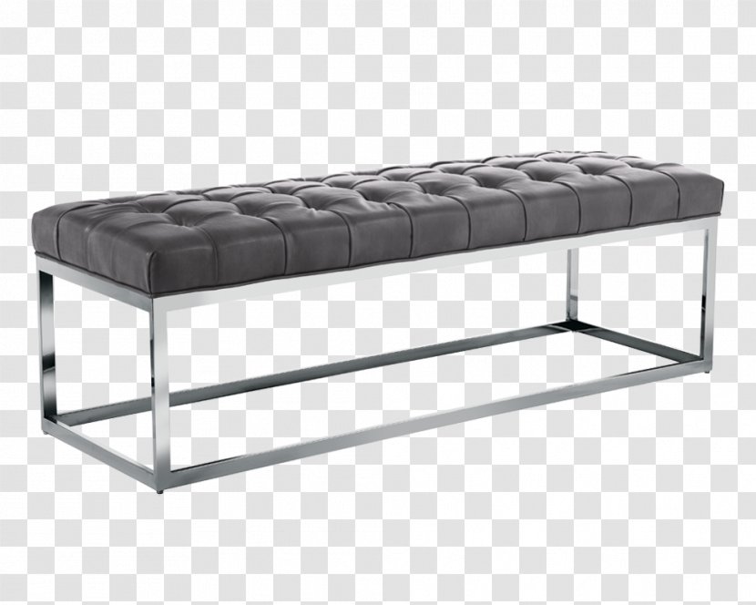 Bonded Leather Bench Upholstery Foot Rests - Grey Transparent PNG