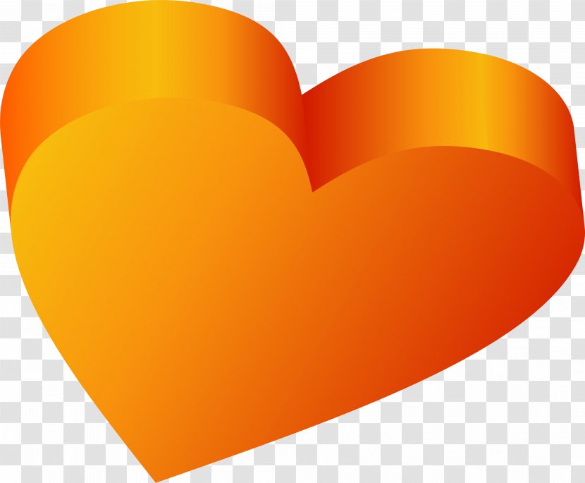 Desktop Wallpaper Yellow Heart - Orange - Valentine Transparent PNG
