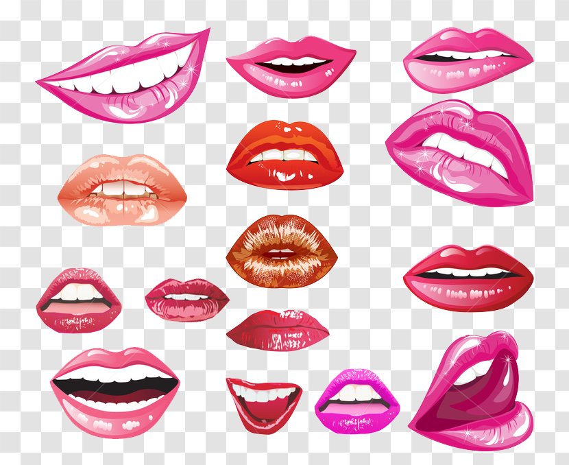 Lip Tooth Clip Art - Cosmetics - Lips Teeth Transparent PNG