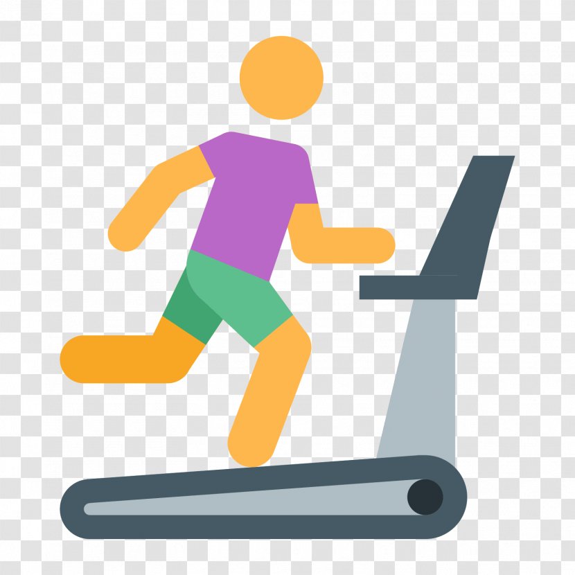Treadmill Icon Health & Fitness Exercise Physical - Yellow - Hard Work Transparent PNG